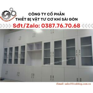 Tủ vật tư 2 cánh - Cao 1m8 - Cửa kính - Tủ lớn